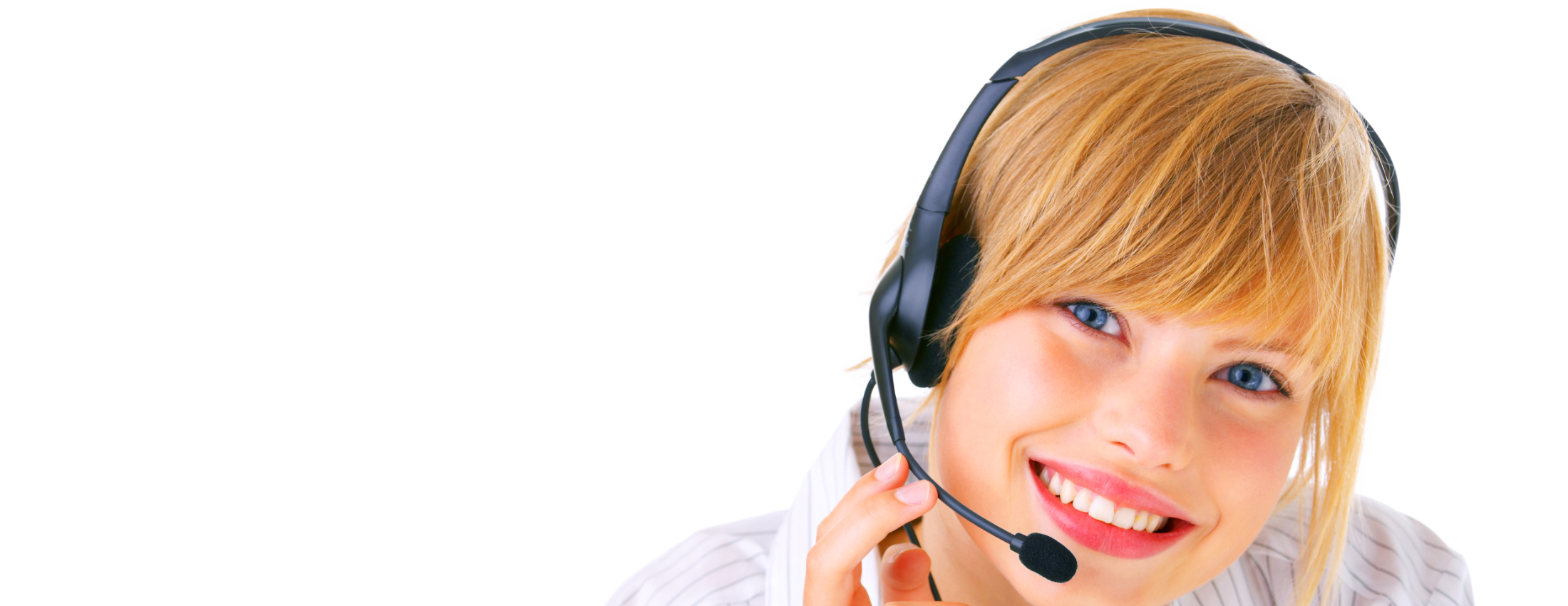 Ansprechpartnerin mit Headset
